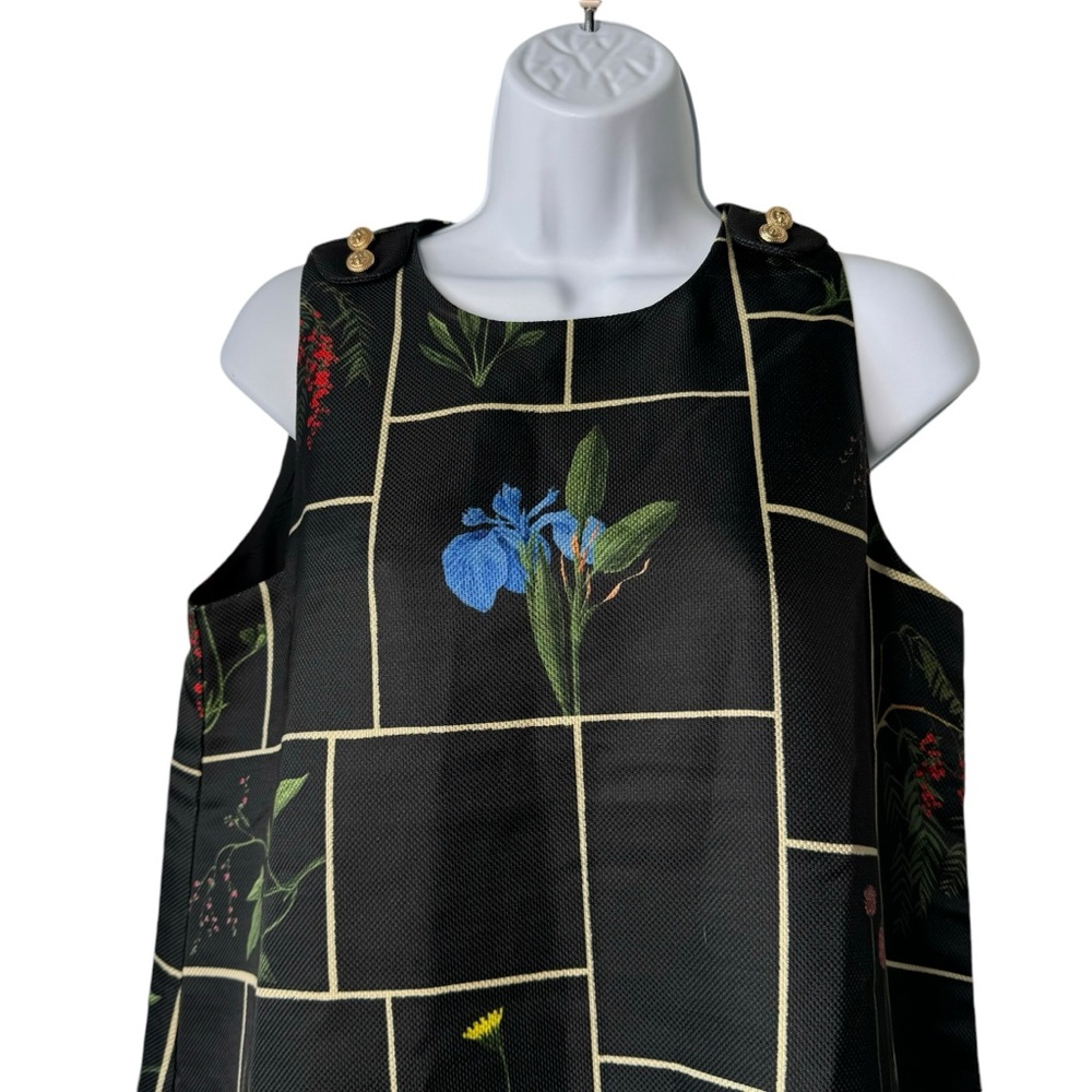Tuckernuck NEW Black Fresher Buds Woven Grace Sleeveless Mini Dress Size S - Picture 6 of 10